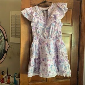 LoveShackFancy for Target purple floral dress.